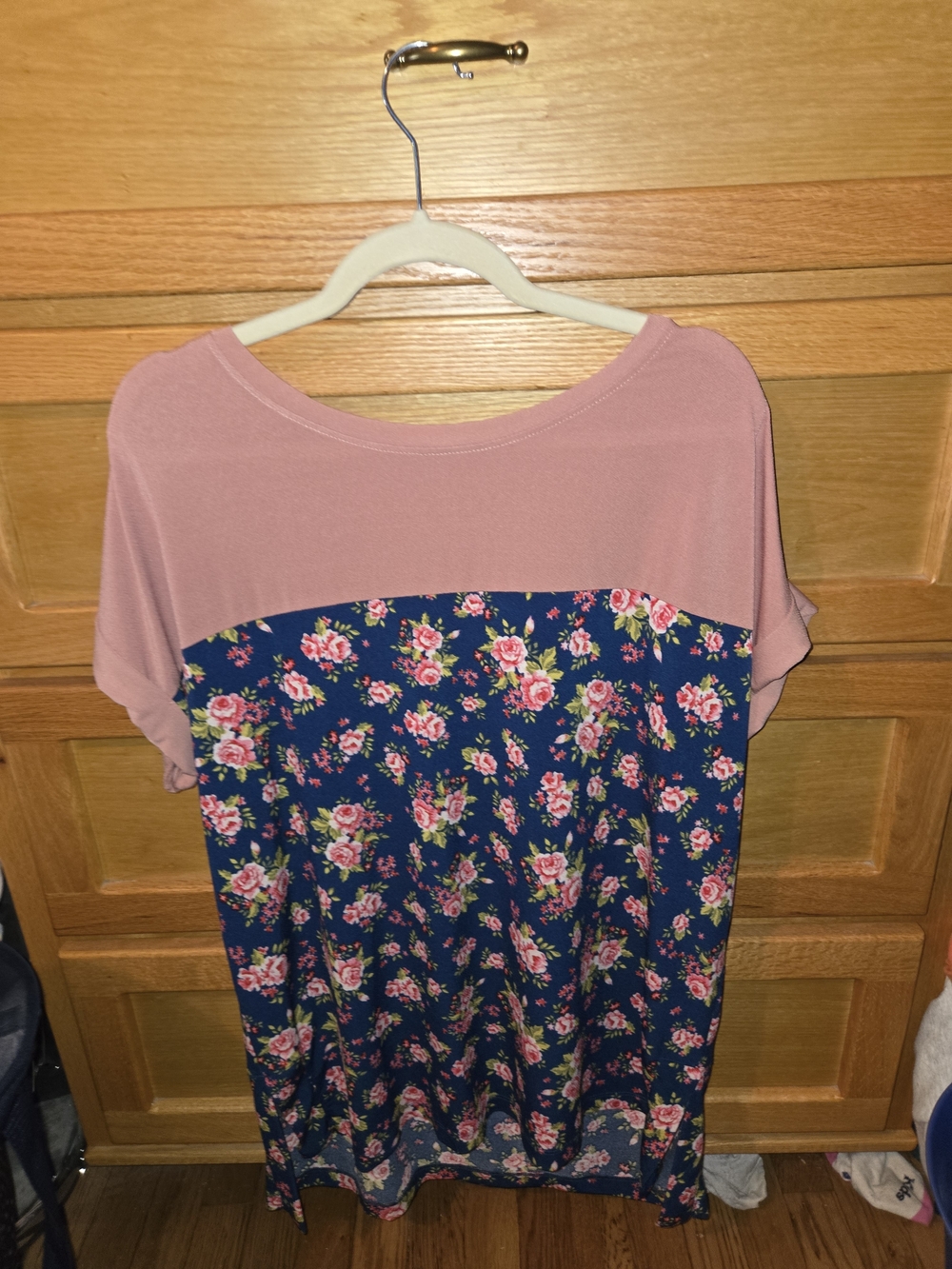 LuLaRoe Mauve Pink Knit Top Leah Style Size Large